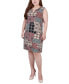 Фото #1 товара Plus Size Sleeveless Keyhole Dress with Hardware