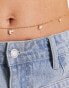 Фото #2 товара DesignB London pearl charm belly chain in gold