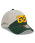Фото #3 товара Головной убор New Era мужской кремовый, зеленый Green Bay Packers 2023 Сайдлайн Хисторик 39THIRTY Flex Hat