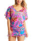 Bar Iii Women's Paradise In The Palms Adjustable Caftan Cover-Up Size M - фото #1