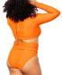 Фото #3 товара Women's Lydia Long Sleeve Bikini Top with Cutout