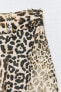 Straight fit snakeskin print trousers