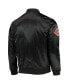 ფოტო #4 პროდუქტის Men's Black Cincinnati Reds Wordmark Satin Full-Snap Jacket