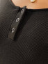 Фото #3 товара Miss Selfridge acid wash long sleeve bodysuit with poppers in black