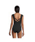 Фото #3 товара Women's Tummy Control Cap Sleeve X-Back One Piece Swimsuit