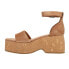 TOMS Laila Suede Platform Ankle Strap Womens Brown Casual Sandals 10020755T-200