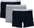 Фото #2 товара Tommy Hilfiger 300009 Mens 3 Pack Boxer Briefs (Large, Multi Navy Grey)