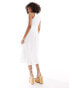 Фото #2 товара Style Cheat sleeveless broderie midi dress in white