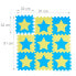 18 x Puzzlematte Sterne blau-gelb