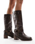 Фото #4 товара Bronx New Camperos biker boots in brown leather