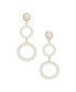 ფოტო #1 პროდუქტის Night Out Hoop Drop Imitation Pearl Earrings