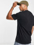 Selected Homme oversized heavyweight t-shirt in black