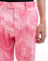 Фото #5 товара Viggo suit trousers in pink swirl print