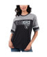 Фото #1 товара Women's Black Las Vegas Raiders Track T-shirt