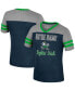 ფოტო #1 პროდუქტის Big Girls Navy, Heather Gray Notre Dame Fighting Irish Summer Striped V-Neck T-shirt