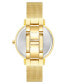 Фото #2 товара Women's Quartz Gold-Tone Stainless Steel Mesh Band Watch, 34mm