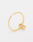 Girls Crew 18k gold plated signature marquise ring