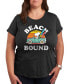 ფოტო #1 პროდუქტის Trendy Plus Size Snoopy Beach Bound Graphic Top