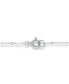 ფოტო #4 პროდუქტის Crystal Dotted Whale Tail Circle Pendant Sterling Silver Necklace