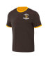 Фото #3 товара Men's Darius Rucker Collection by Brown, Gold Distressed San Diego Padres Two-Way Ringer Reversible T-shirt