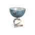 Фото #1 товара Декор для центра стола DKD Home Decor Стеклянный Серебристый Синий Алюминий (24 x 24 x 26 cm)