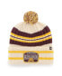 ფოტო #1 პროდუქტის Men's '47 Natural Minnesota Golden Gophers Hone Patch Cuffed Knit Hat with Pom