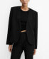 Фото #1 товара Women's Padded Shoulder Blazer