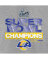 Фото #3 товара Men's Heathered Gray Los Angeles Rams Super Bowl LVI Champions Locker Room Trophy Collection Long Sleeve T-shirt