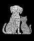 Women's Raglan Word Art Dogs and Cats T-shirt