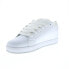 Фото #7 товара DC Court Graffik 300529 Mens White Leather Low Top Lace Up Skate Sneakers Shoes
