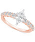 ფოტო #3 პროდუქტის Diamond Marquise Engagement Ring (1 ct. t.w.) in 14k Gold