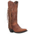 Laredo Blakely Fringe Snip Toe Cowboy Womens Brown Casual Boots 52384