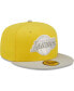 ფოტო #4 პროდუქტის Men's Yellow, Gray Los Angeles Lakers Color Pack 59FIFTY Fitted Hat