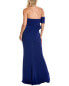 Badgley Mischka One-Shoulder Gown Women's Blue 2