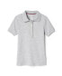 ფოტო #1 პროდუქტის Big Girls Uniform Short Sleeve Picot Collar Interlock Polo Shirt