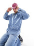 Фото #1 товара ASOS DESIGN oversized denim hoodie in mid blue