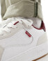 Levi's Glide leather trainer with logo in cream suede mix