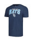 ფოტო #2 პროდუქტის Men's Charcoal, Navy Tampa Bay Rays Meter T-shirt and Pants Sleep Set