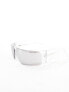 Spitfire saltash visor sunglasses in clear with silver lens