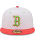 Фото #2 товара Men's White, Coral Boston Red Sox 2004 World Series Strawberry Lolli 59Fifty Fitted Hat