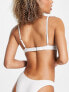 Free Society crinkle underwire bikini top in white