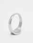 ASOS DESIGN waterproof stainless steel signet ring in silver