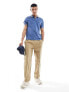 Farah cotton tipped polo top in blue