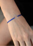 Фото #4 товара Плетеный браслет с синим / стальным кольцом