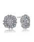 Фото #1 товара Classic Sterling Silver White Gold Plated with Cubic Zirconia Round Earrings