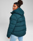 Фото #2 товара Women's Plus Size High-Low Hooded Puffer Coat
