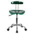 Фото #3 товара Vibrant Green And Chrome Swivel Task Chair With Tractor Seat