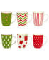 Holiday Fun 16 oz Mugs Set of 6, Service for 6 - фото #1