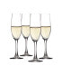 Wine Lovers Champagne Wine Glasses, Set of 4, 6.7 Oz