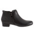 Фото #1 товара Trotters Major T1762-017 Womens Black Wide Leather Ankle & Booties Boots 6